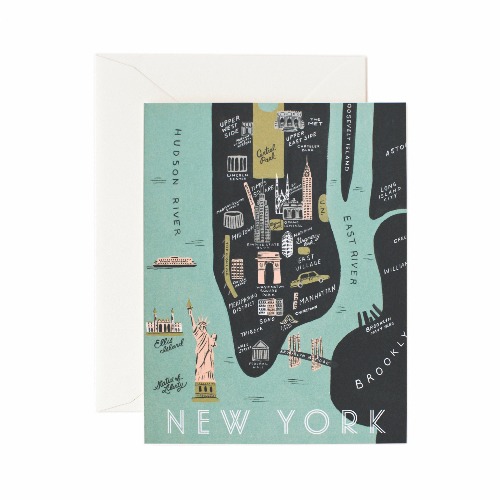 [Rifle Paper Co.] New York Map Card 도시 카드